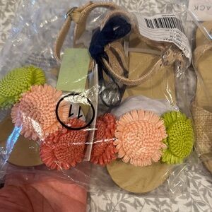 Janie and Jack Colorful Floral Sandals
